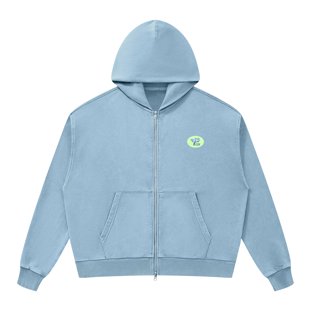 Promised Land Jesus Won Mineral Wash Boxy Full Zip Hoodie