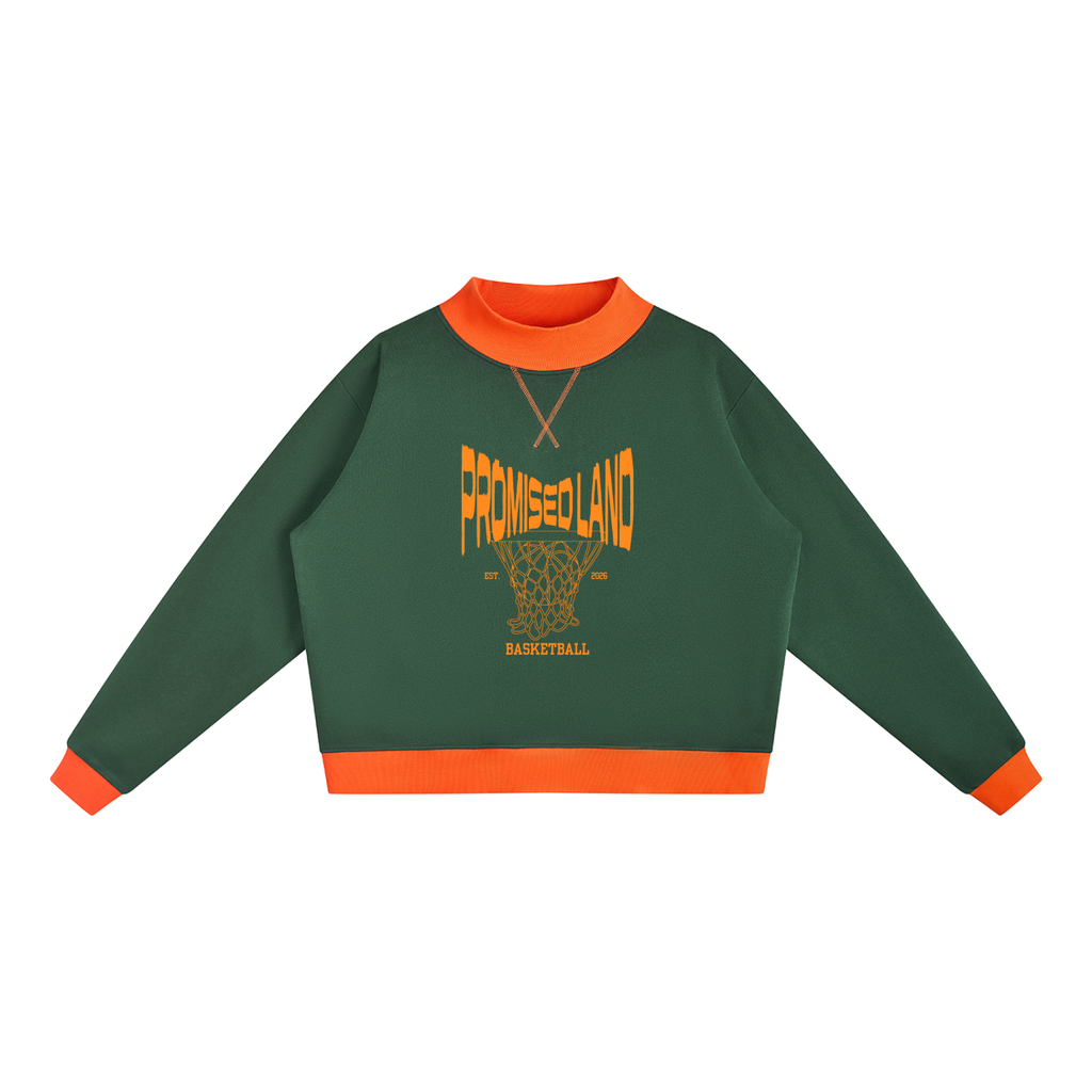 Promised Land Athletic Club Women’s Mock Neck Crewneck Sweatshirt