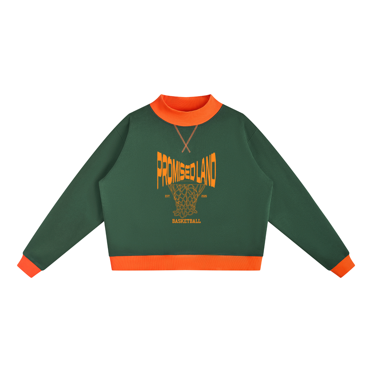 Promised Land Athletic Club Women’s Mock Neck Crewneck Sweatshirt