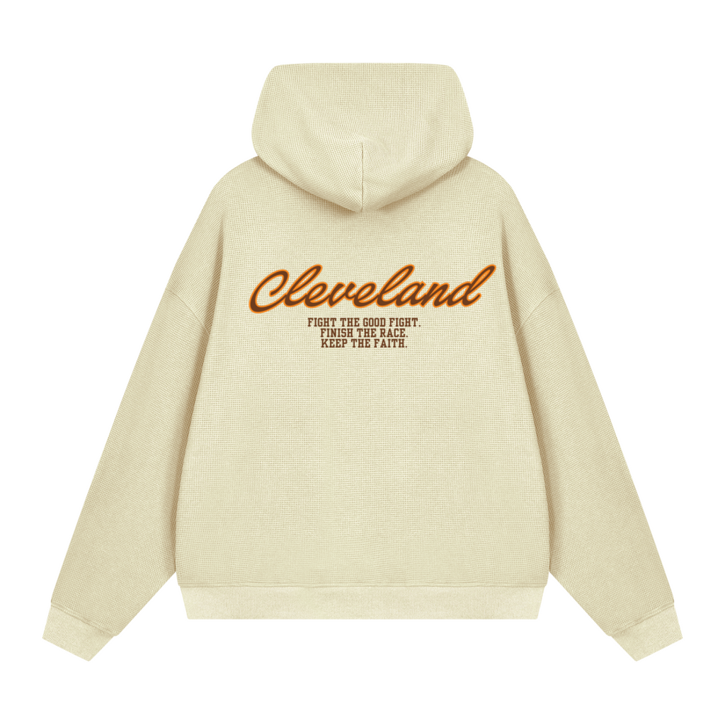 Unisex Cleveland Waffle Boxy Hoodie