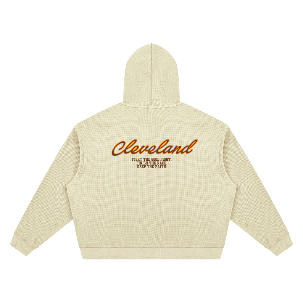 Unisex Cleveland Waffle Boxy Hoodie
