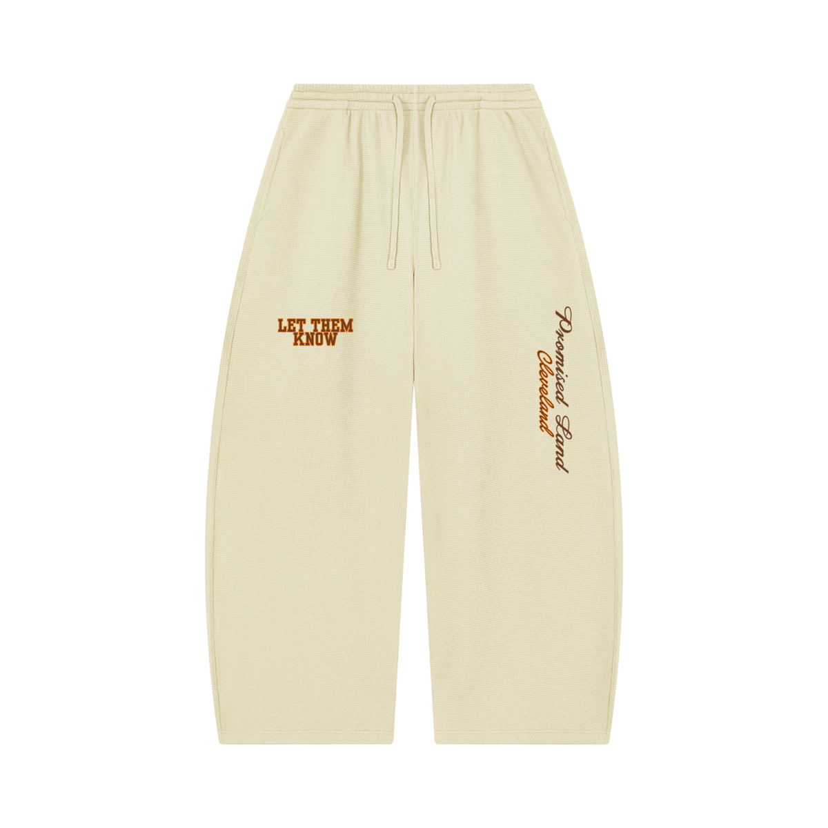 Unisex Cleveland Waffle Barrel Leg Pants