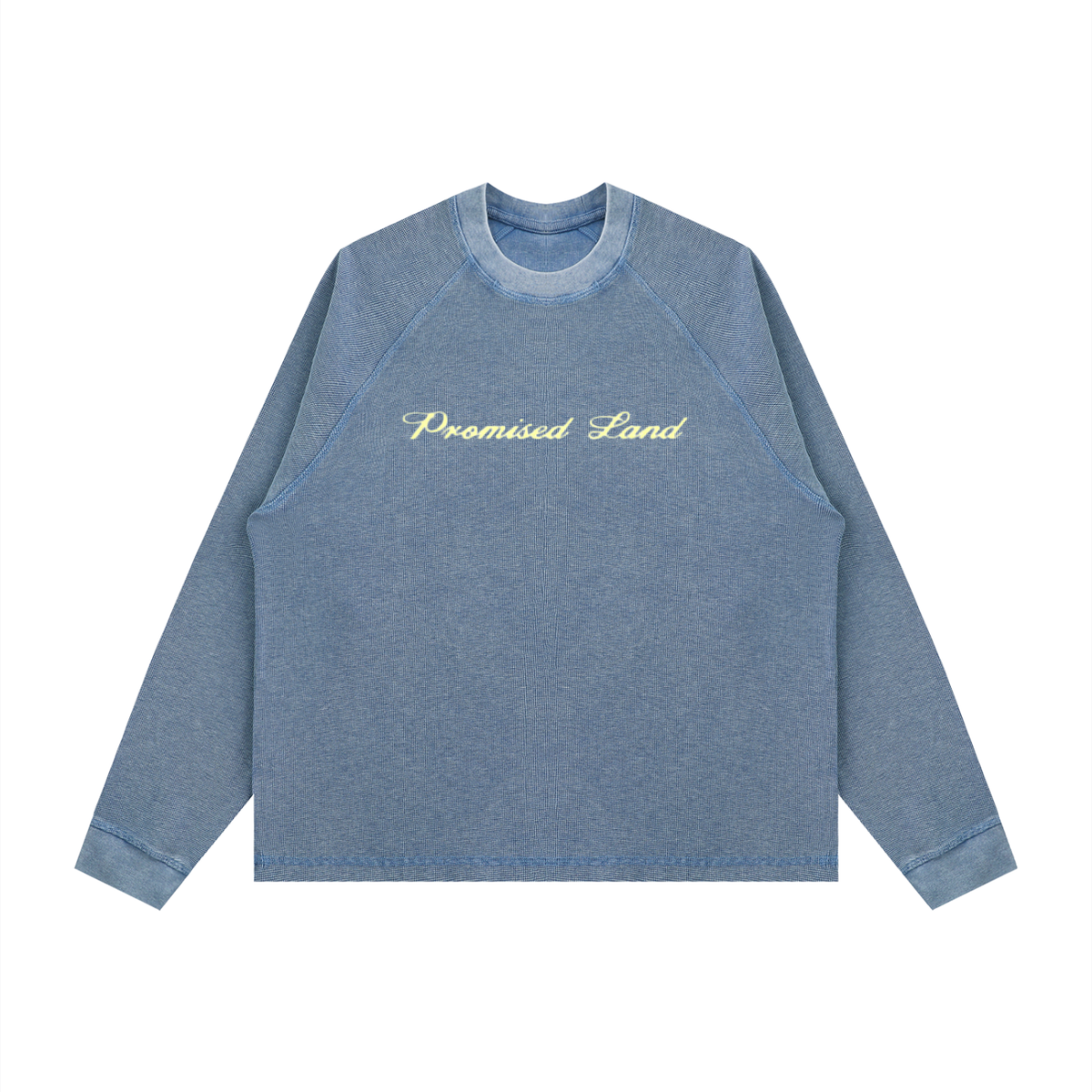 Promised Land Vintage Wash Boxy Waffle Long Sleeve T-Shirt