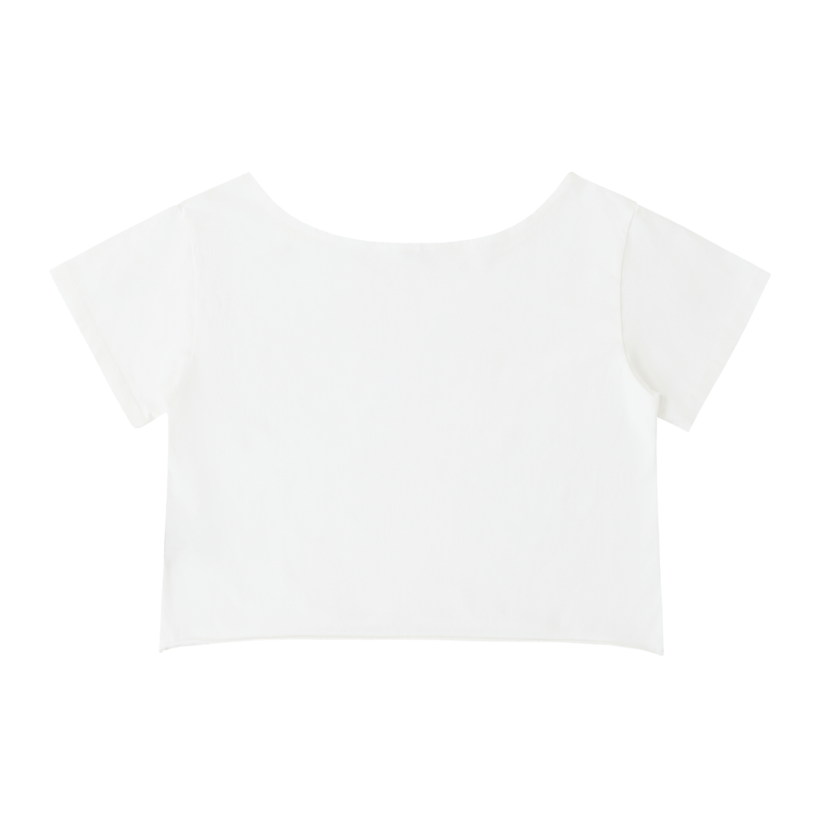 Hands of God Off-Shoulder Rolled Hem Cotton T-Shirt