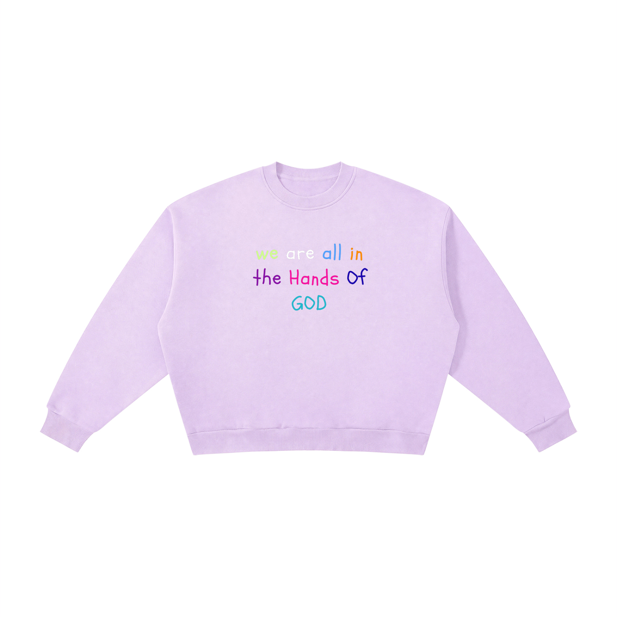 Hands Of God Boxy Fleece Crewneck Sweatshirt