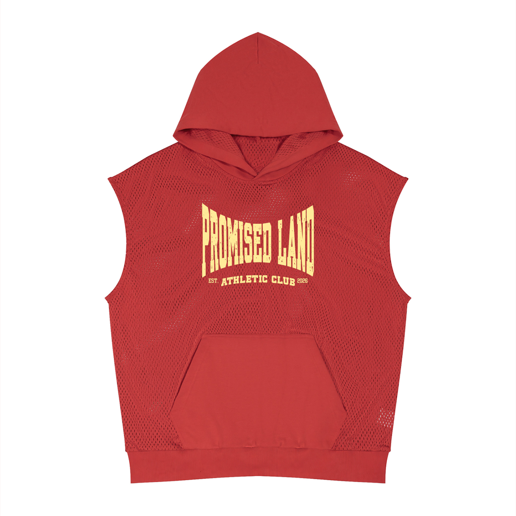 Promised Land Athletic Club Unisex Mesh Sleeveless Hoodie