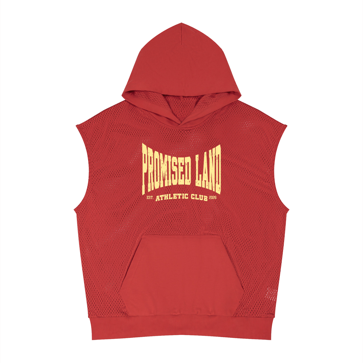 Promised Land Athletic Club Unisex Mesh Sleeveless Hoodie
