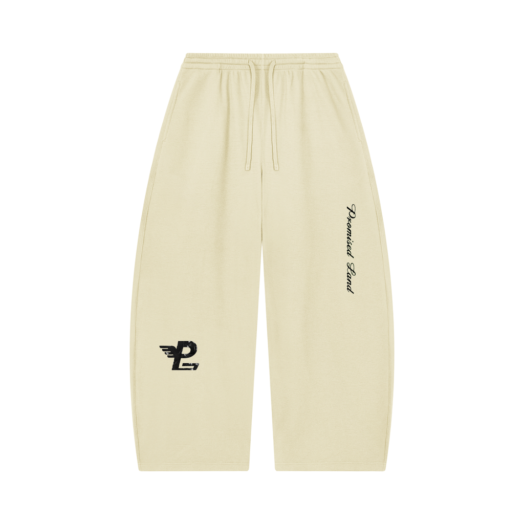 PL Unisex Waffle Barrel Leg Pants