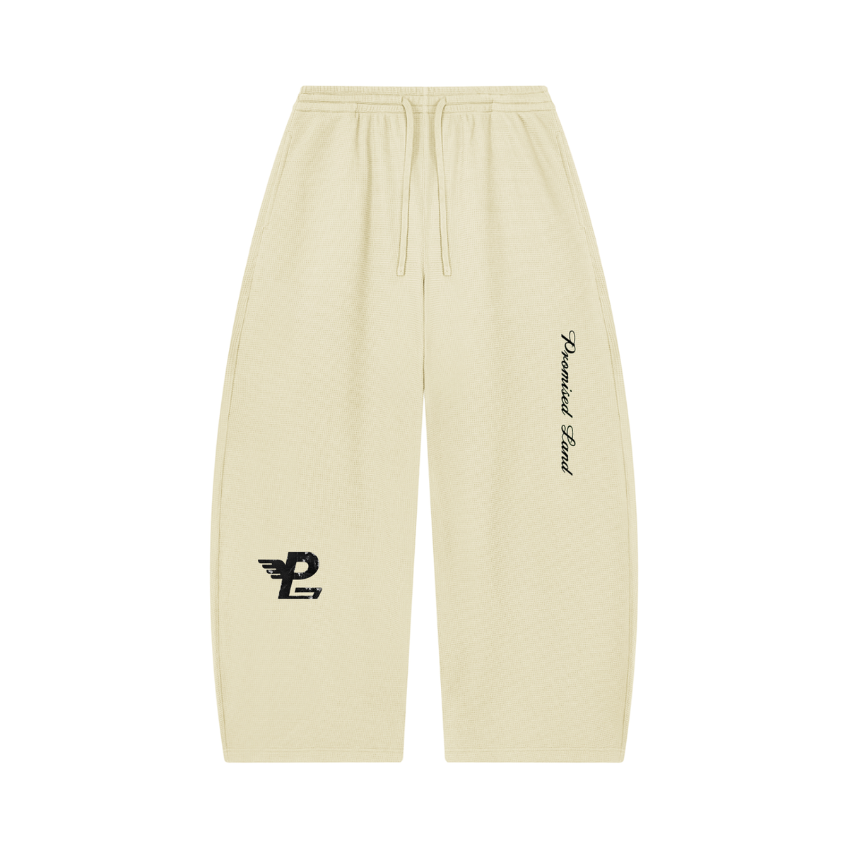 PL Unisex Waffle Barrel Leg Pants